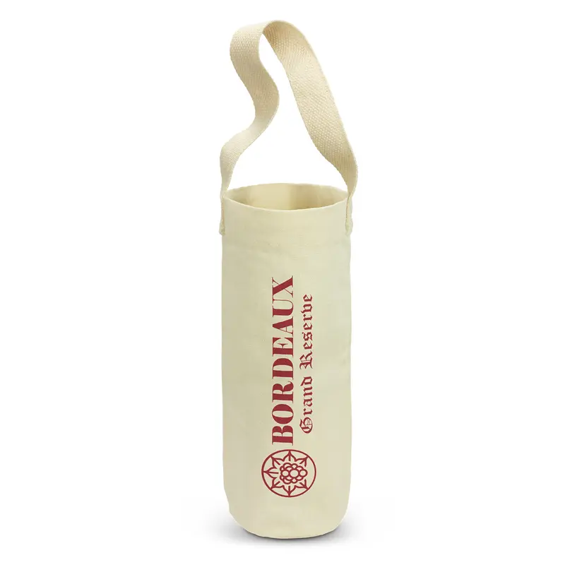 Cotton Wine Tote Bag – Tote Bags – available in beige colour