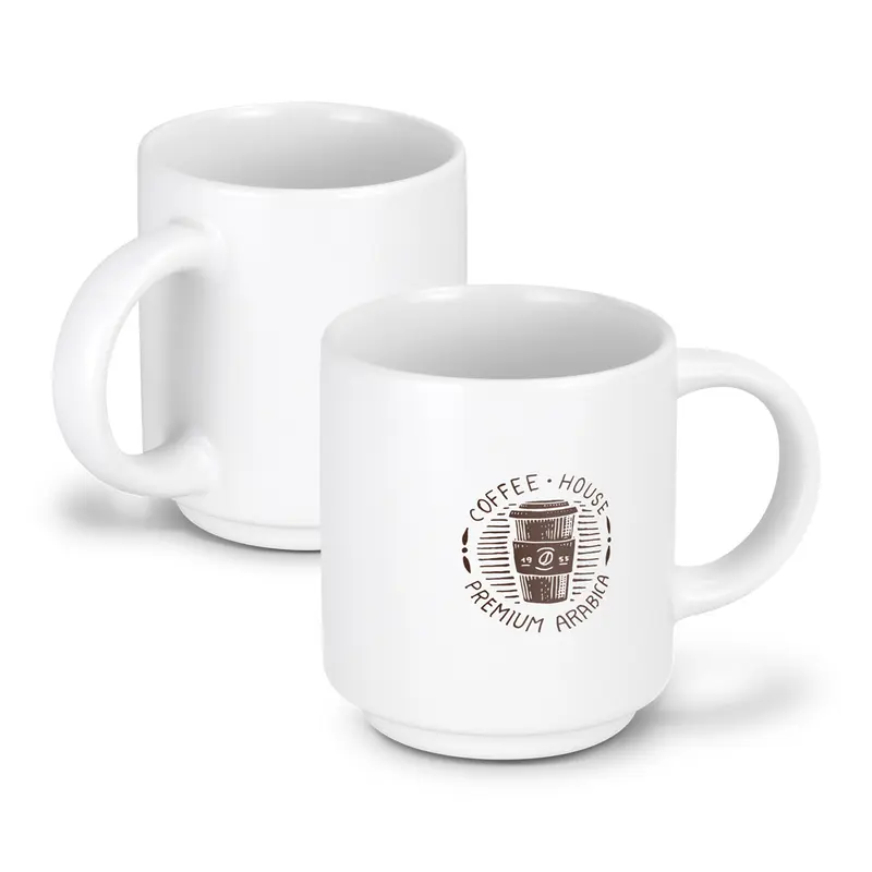 Espresso Stackable Coffee Mug – Mugs – available in white colour