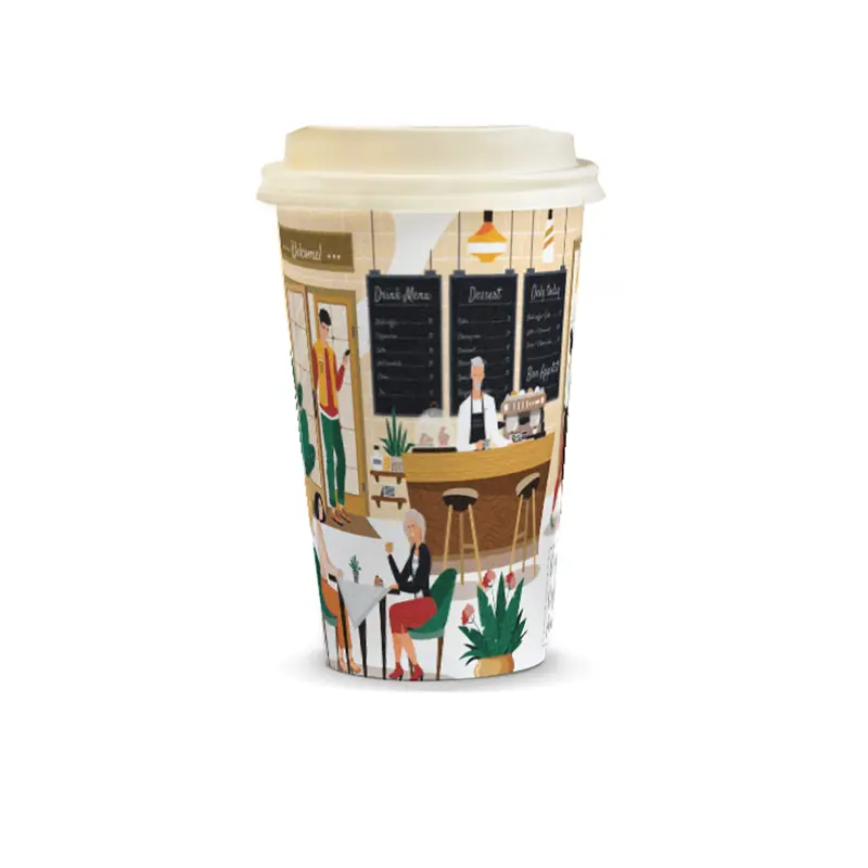 Compostable Paper Coffee Cup - 350ml – Reusable Coffee Cups – available in white colour