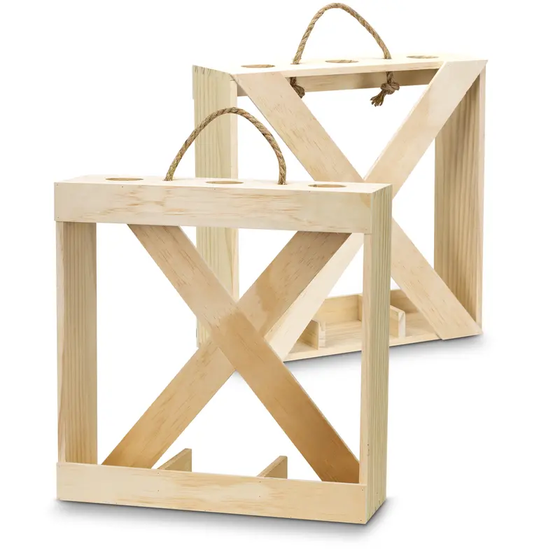 Catalonia Wine Crate - Triple – Wine Accessories – available in beige colour