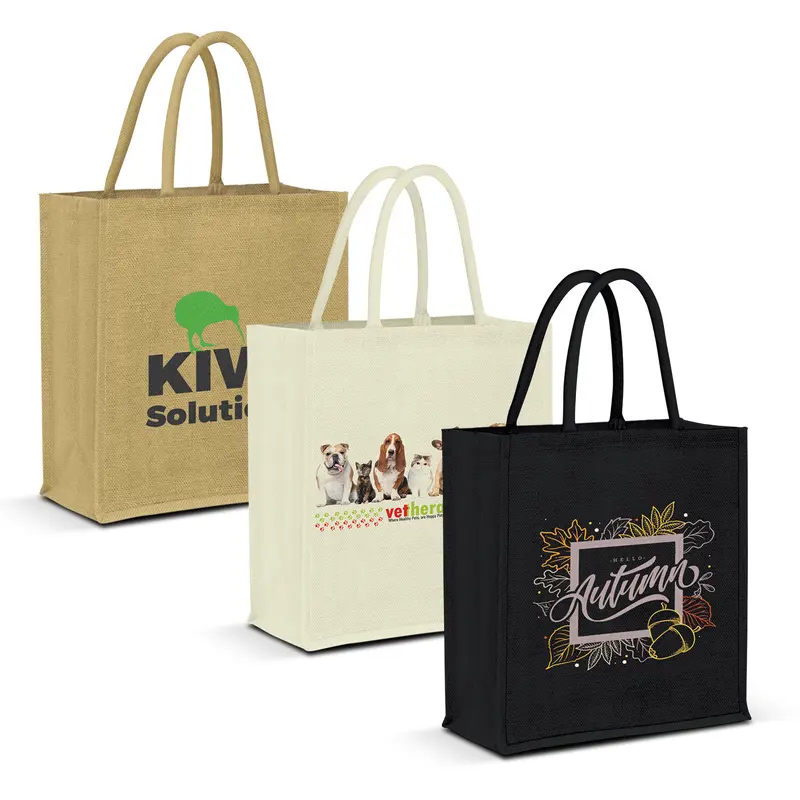 Lanza Jute Tote Bag - Colour Match – Tote Bags – available in beige, black, white colours