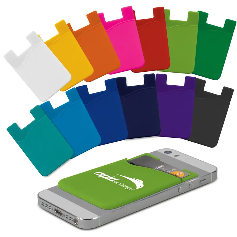 Silicone Phone Wallet - Indent – Phone Wallets – available in black, blue, green, orange colours and 5 more