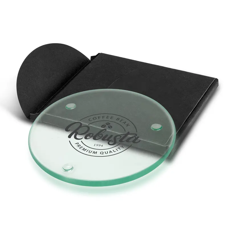 Venice Single Glass Coaster - Round – Coasters – available in white colour