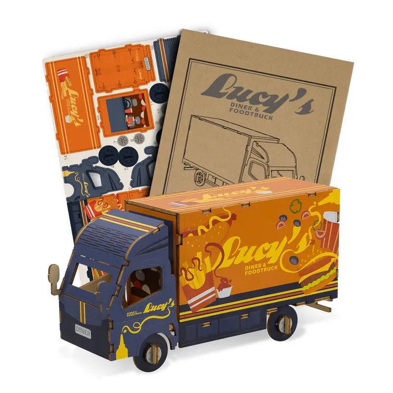 BRANDCRAFT Small Truck Wooden Model – Games – available in beige colour