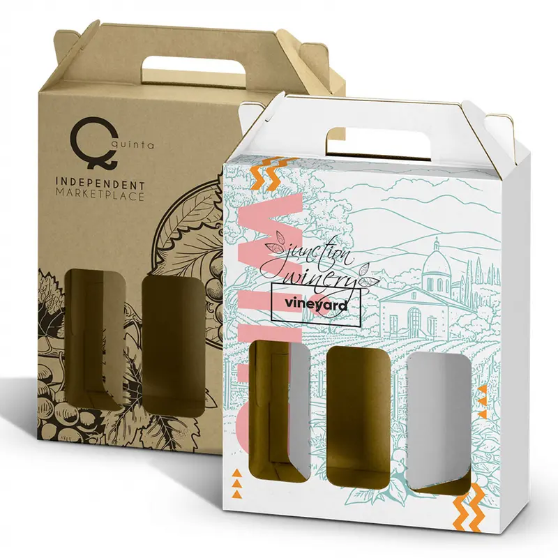 Wine Carry Pack - Triple – Wine Accessories – available in beige colour