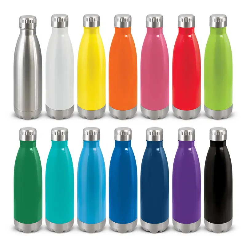 Mirage Steel Bottle – Drink Bottles – available in black, blue, green, orange colours and 6 more