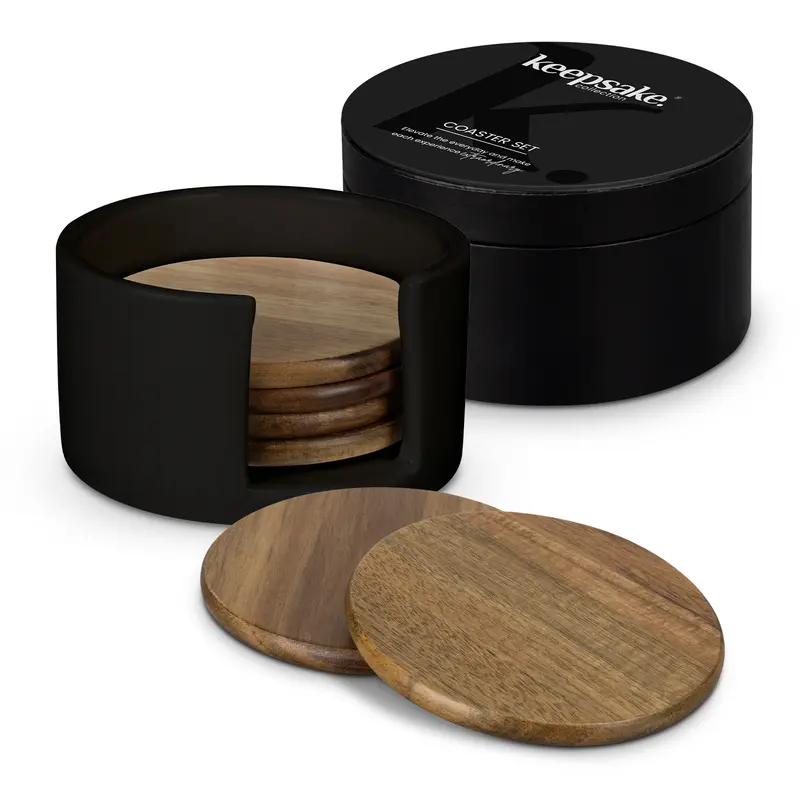 Keepsake Coaster Set – Coasters – available in black colour