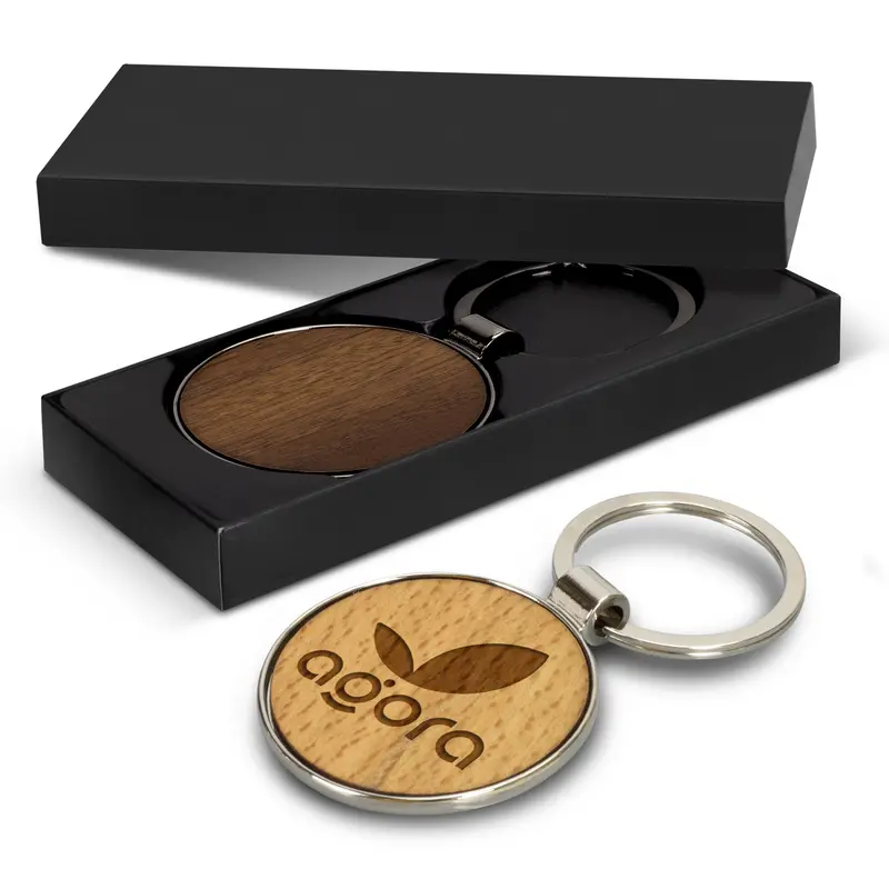 Santo Key Ring - Round – Keyrings – available in silver colour
