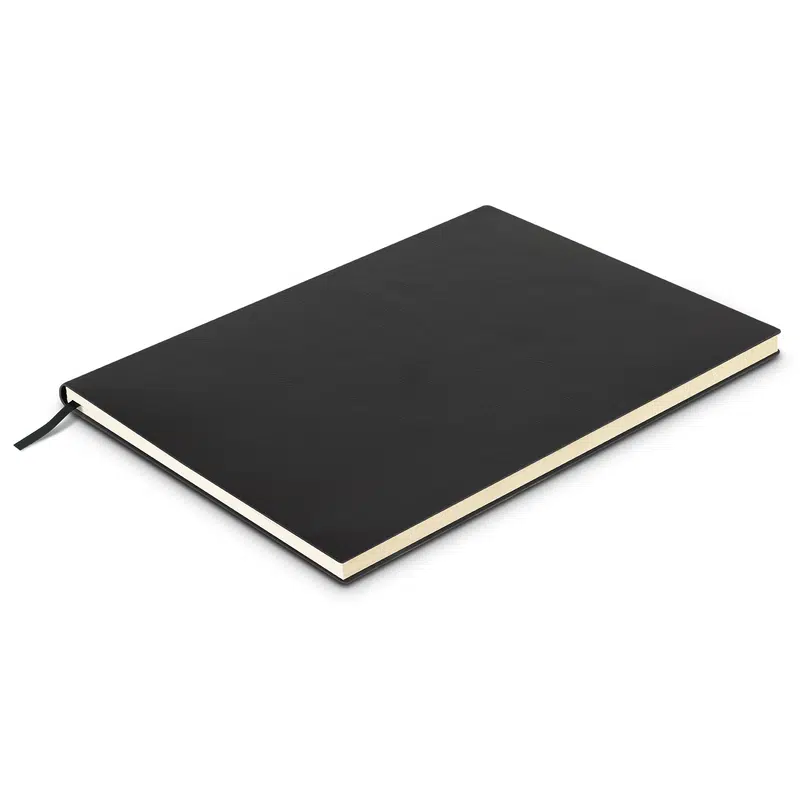 Genoa Soft Cover Notebook - Large – Notebooks – available in black colour