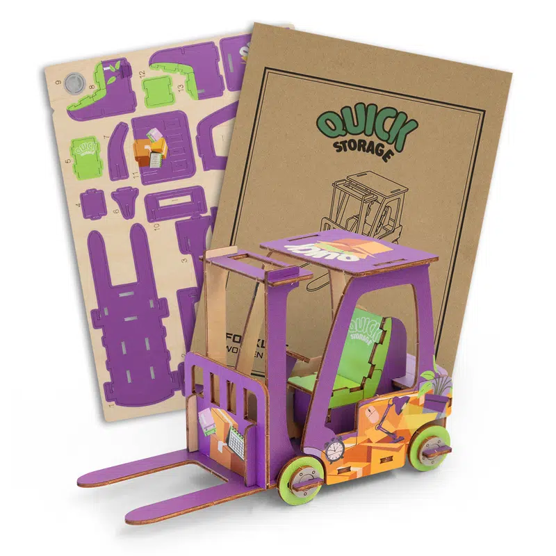 BRANDCRAFT Forklift Wooden Model – Games – available in beige colour