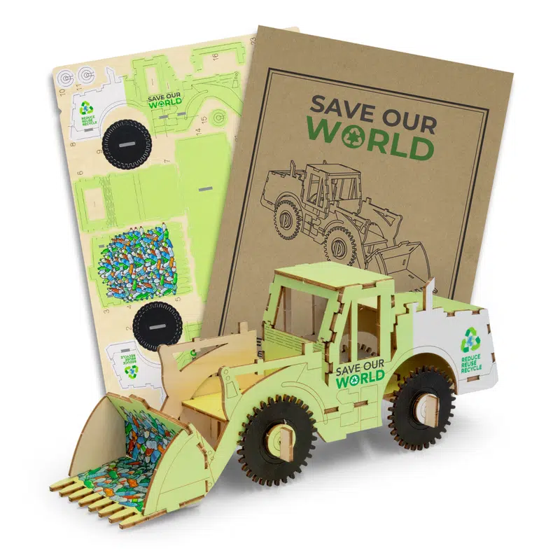 BRANDCRAFT Wheel Loader Wooden Model – Games – available in beige colour