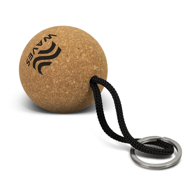 Cork Floating Key Ring - Round – Keyrings – available in beige colour