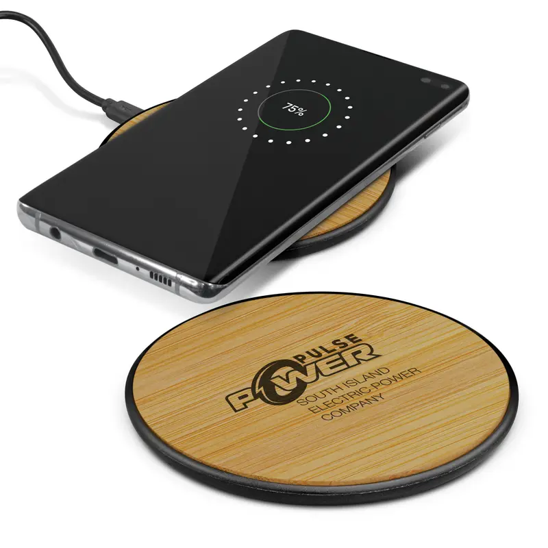 Bamboo 5W Wireless Charger – Wireless Chargers – available in beige colour