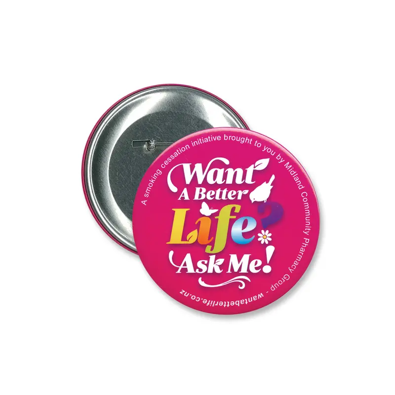 Button Badge Round - 90mm – Name Badges – available in multi colour