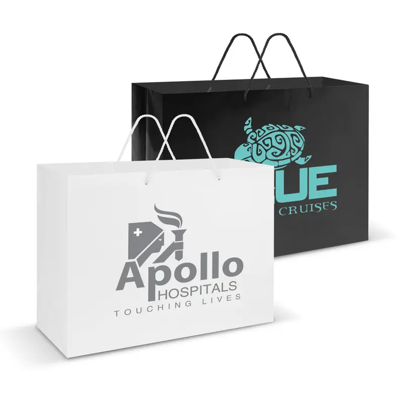 Laminated Carry Bag - Extra Large – Paper Bags – available in black, white colours