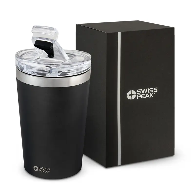 Swiss Peak Vacuum Cup – Reusable Coffee Cups – available in black colour