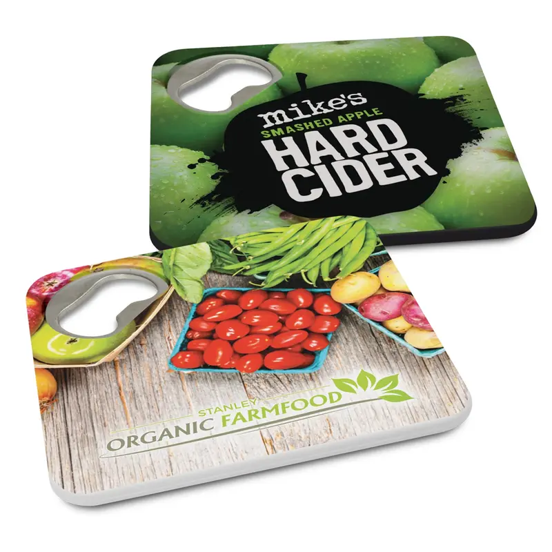 Coaster Bottle Opener – Bottle Openers – available in black, white colours