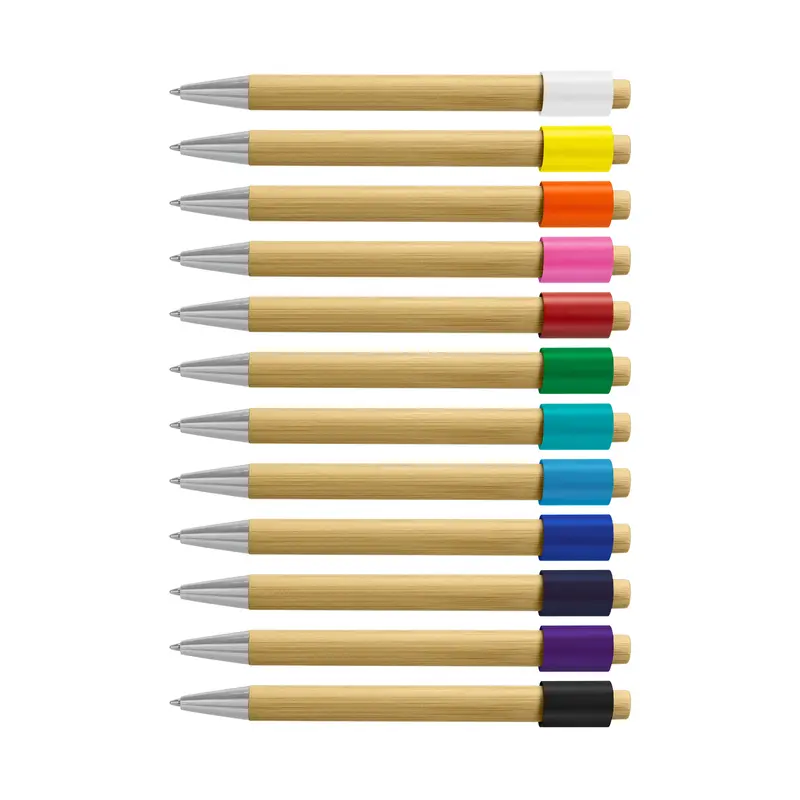 Unwind Bamboo Spinner Pen – Eco Pens – available in beige colour
