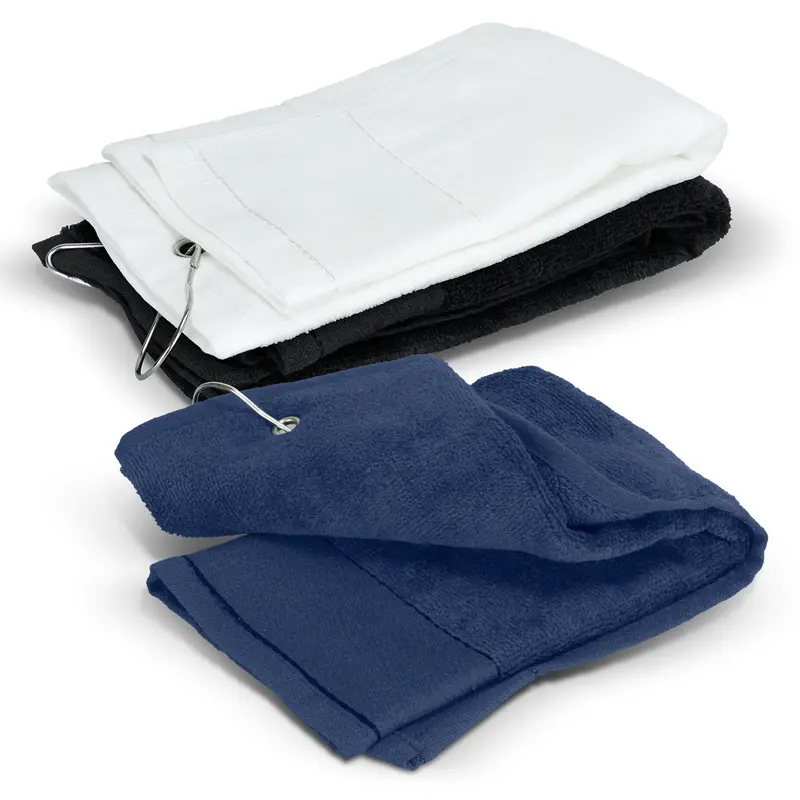 Golf Towel – Towels – available in black, blue, white colours