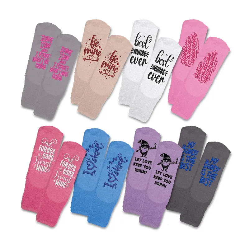 Fluffy Grip Socks – Socks – available in beige, black, blue, grey colours and 3 more