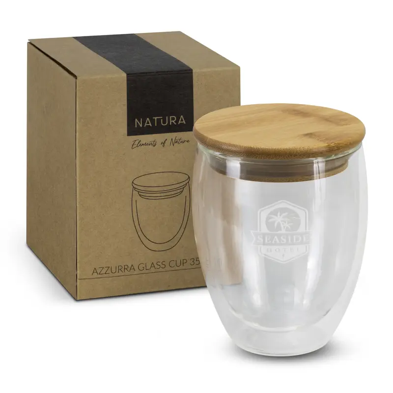 NATURA Azzurra Glass Cup - 350ml – Glassware – available in beige colour