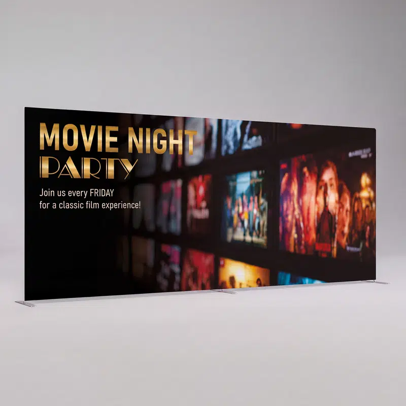 Straight Portable Display Wall - 6m – Banners – available in white colour