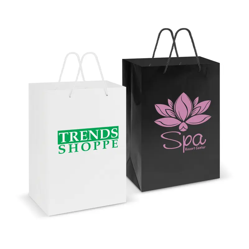Laminated Carry Bag - Large – Paper Bags – available in black, white colours