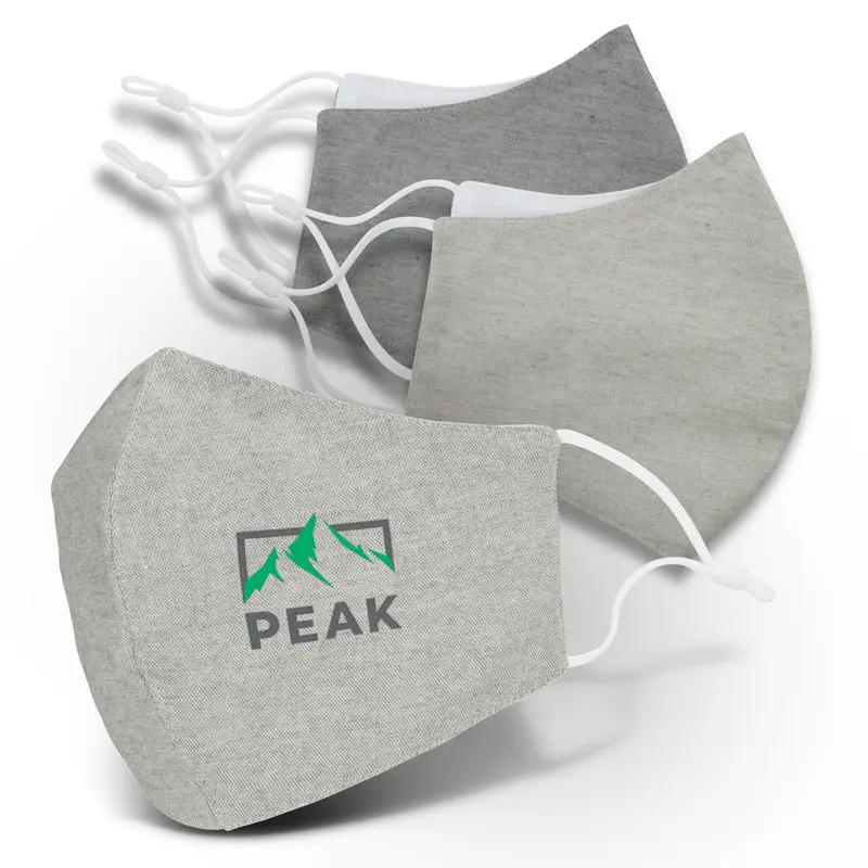 Linen Face Mask – Face Masks – available in beige, grey colours