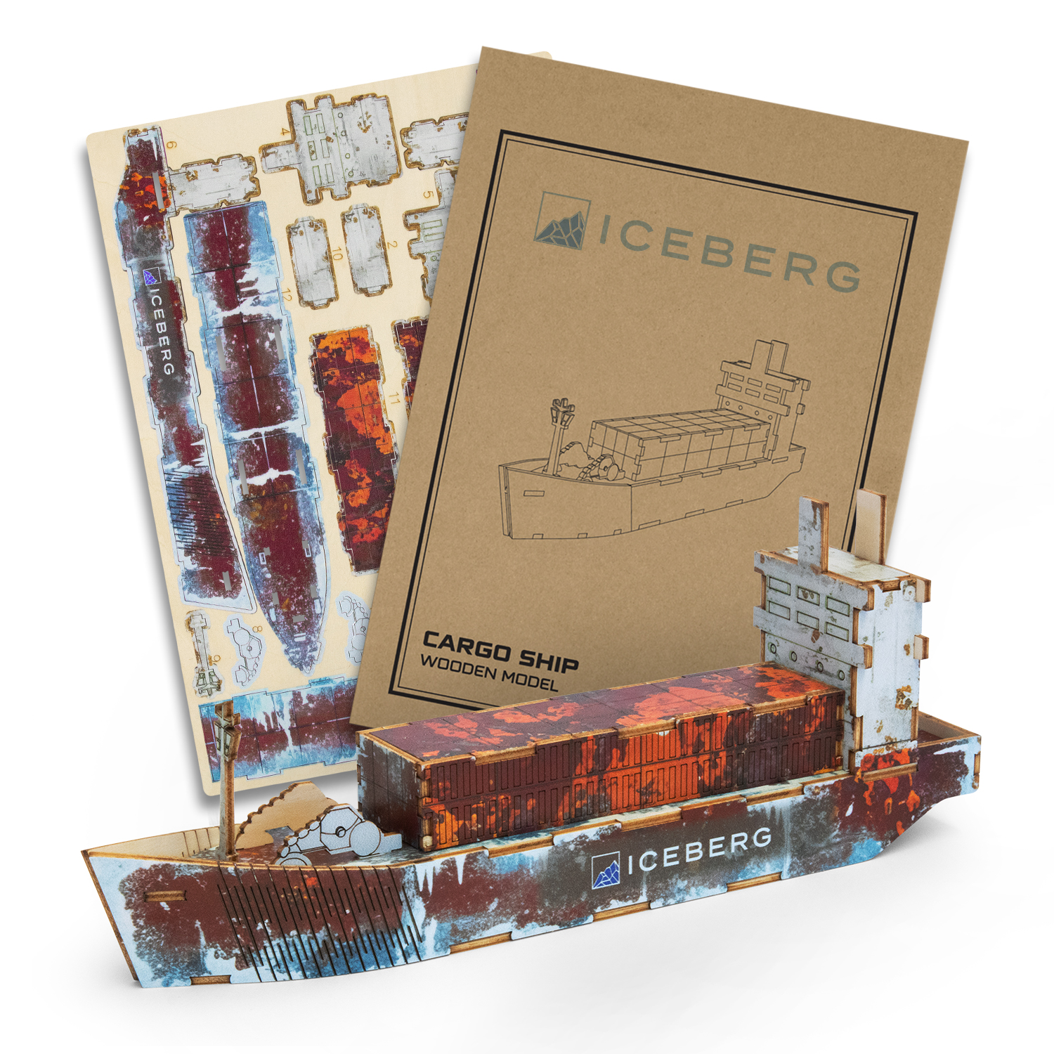 BRANDCRAFT Cargo Ship Wooden Model – Games – available in Natural – photo 1 of 9