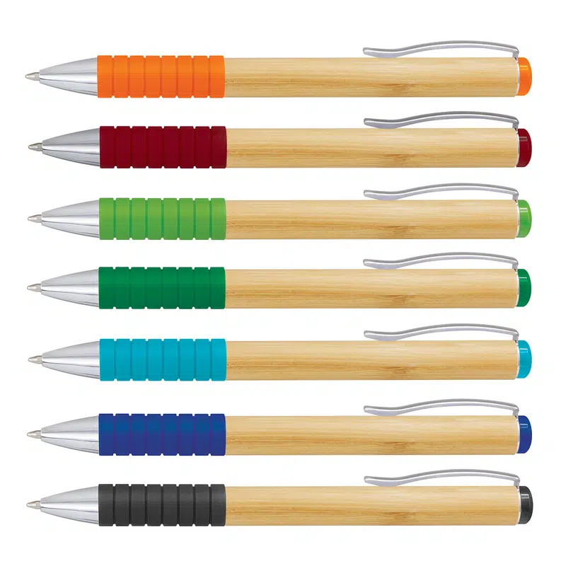 Bamboo Twist Pen – Eco Pens – available in black, blue, green, orange colours and 1 more