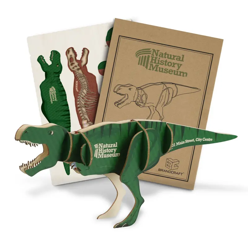 BRANDCRAFT Tyrannosaurus Rex Wooden Model – Games – available in beige colour