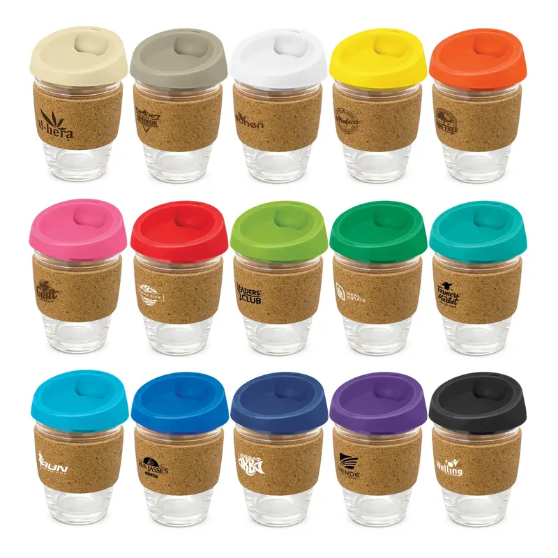 Metro Cup - Cork Band – Reusable Coffee Cups – available in beige, black, blue, green colours and 7 more