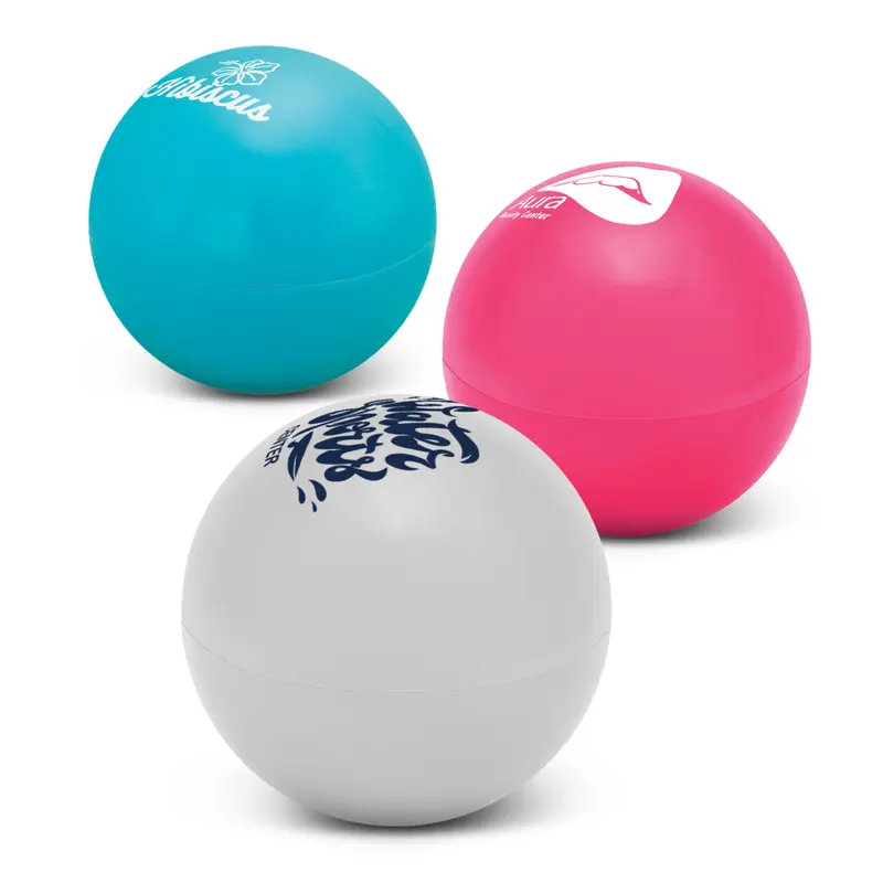 Zena Lip Balm Ball – Lip Balms – available in blue, pink, white colours