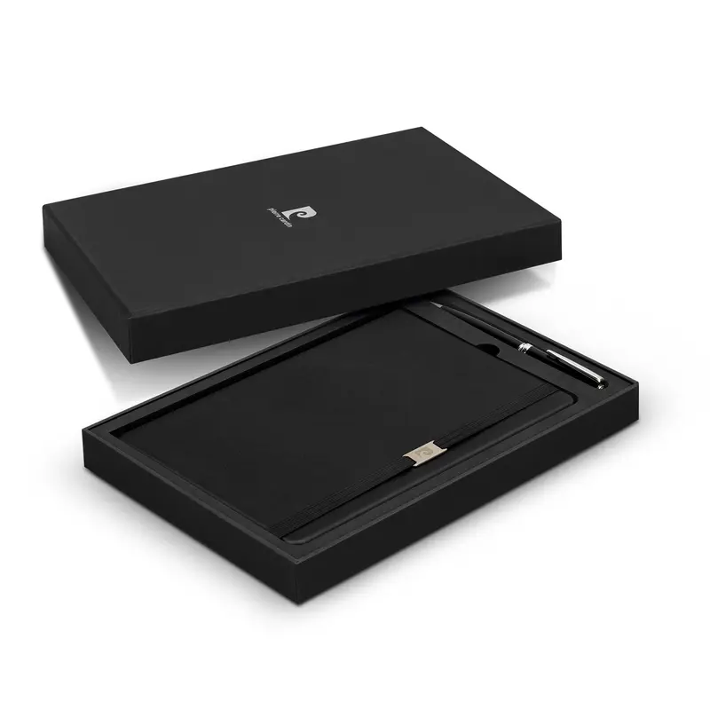 Pierre Cardin Nouvelle Notebook and Pen Gift Set – Notebooks – available in black colour
