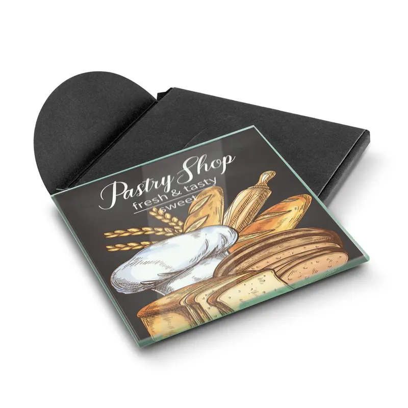 Venice Single Glass Coaster Square - Full Colour – Coasters – available in white colour