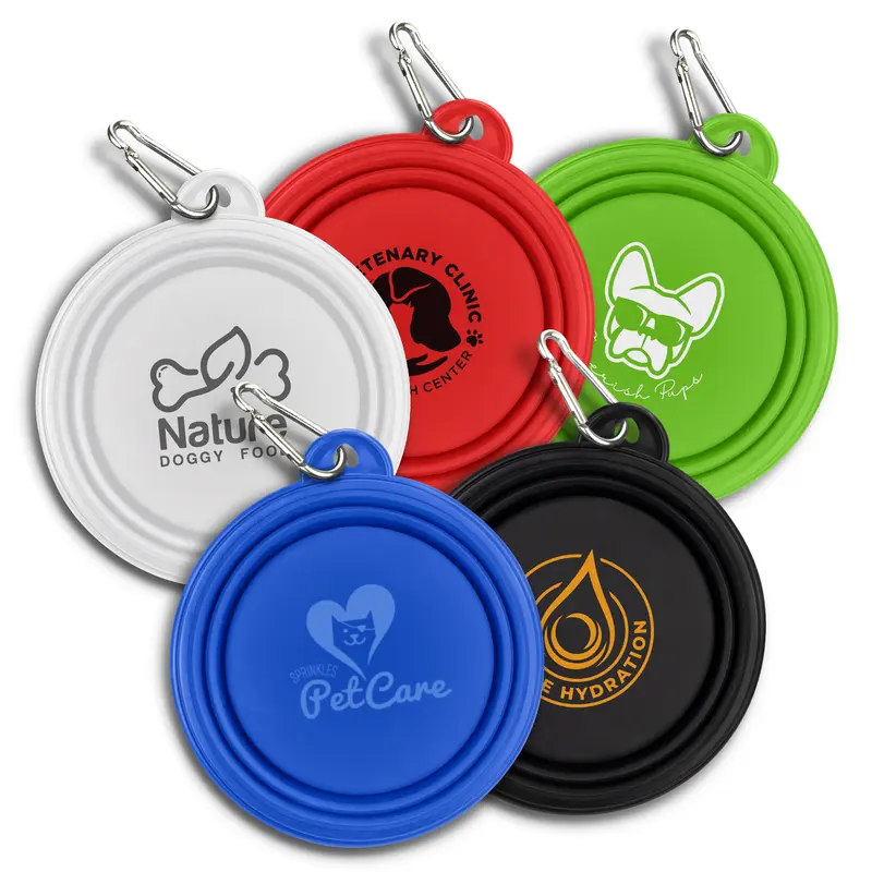 Silicone Collapsible Pet Bowl – Pet Accessories – available in black, blue, green, red colours and 1 more