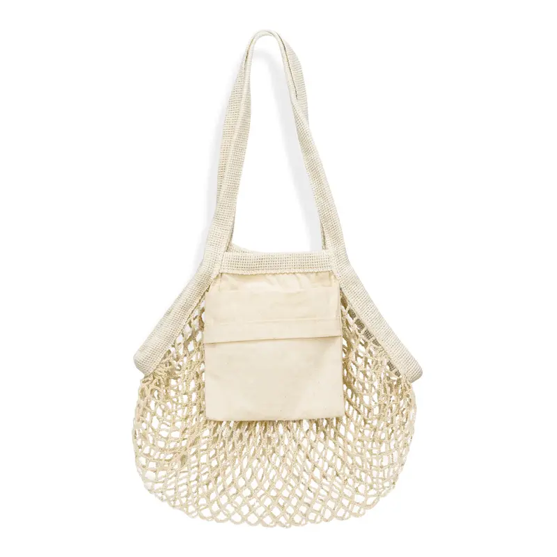 Cotton Mesh Foldaway Tote Bag - Small