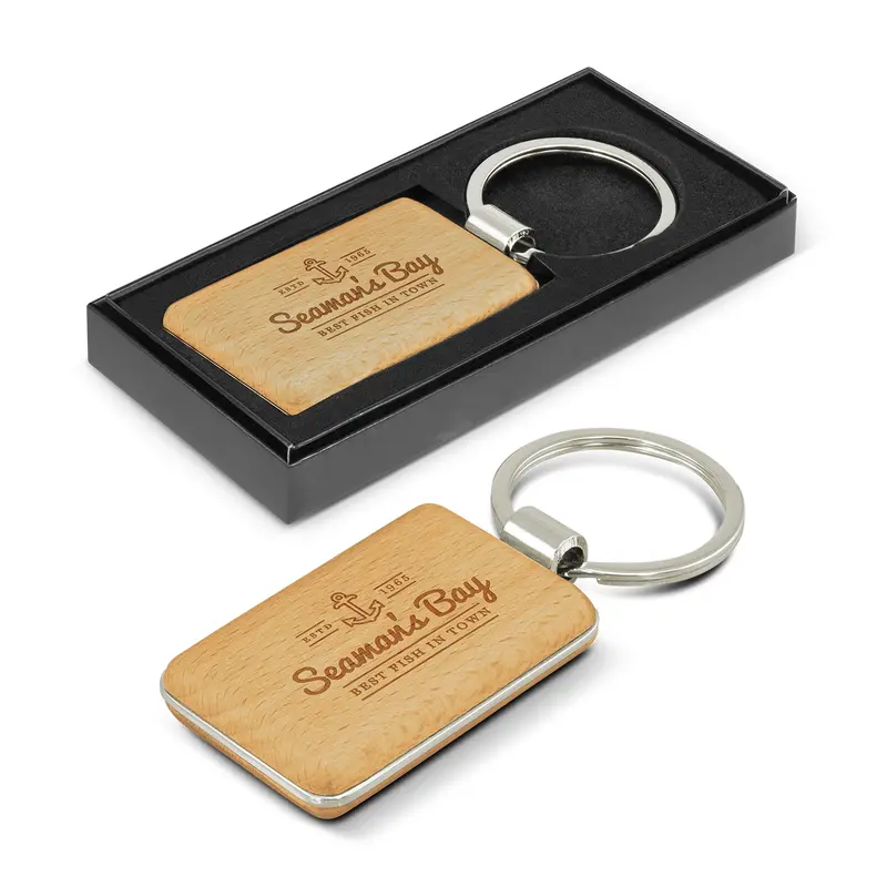 Echo Key Ring - Rectangle – Keyrings – available in beige colour