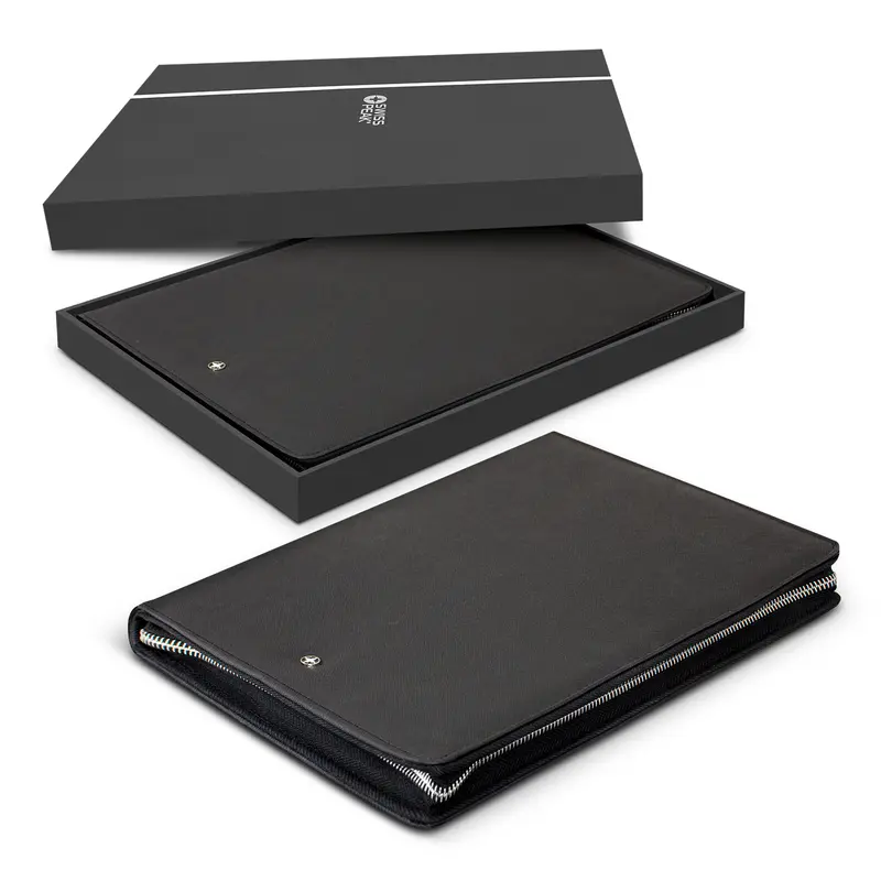 Swiss Peak Heritage A4 Portfolio with Zipper – Portfolios – available in black colour