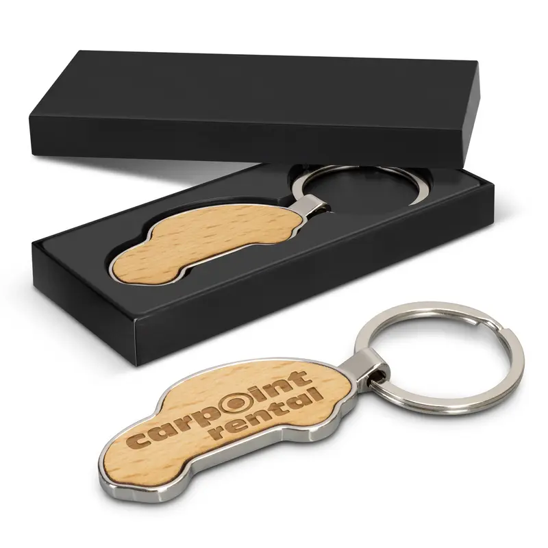 Santo Car Shaped Key Ring – Keyrings – available in silver colour