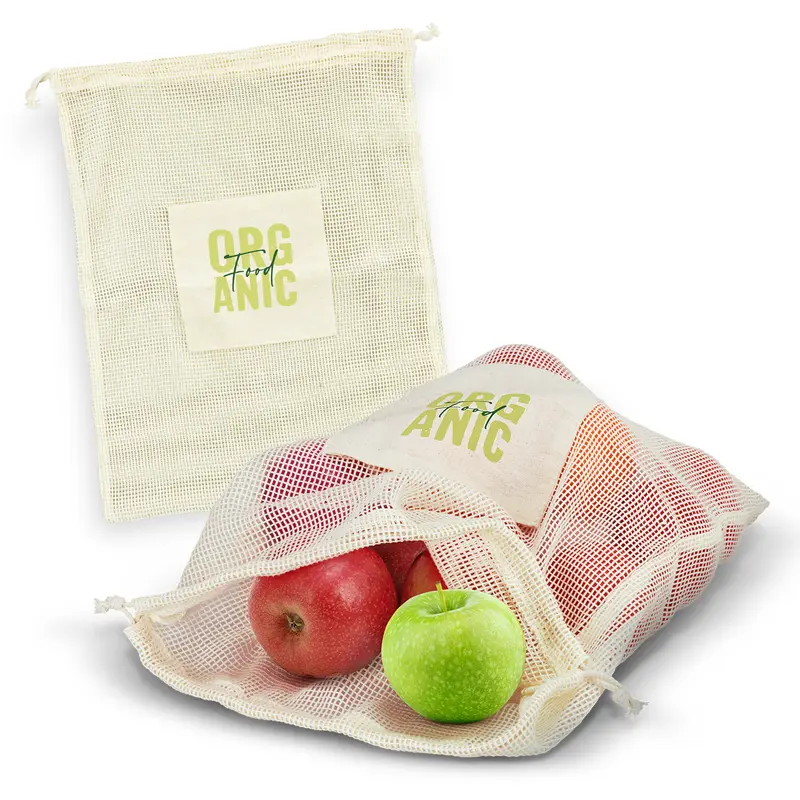 Cotton Produce Bag – Drawstring Bags – available in beige colour