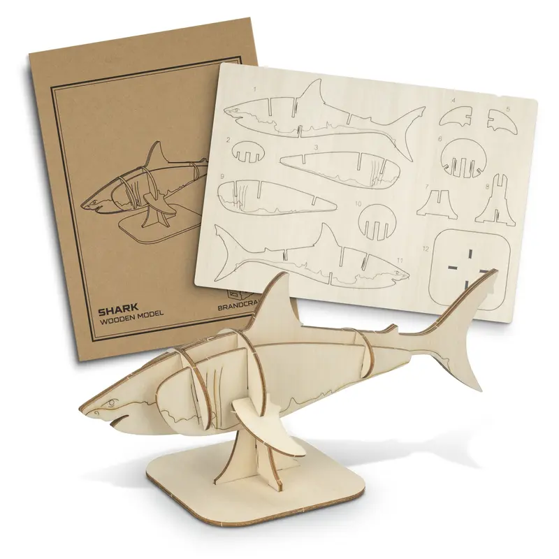 BRANDCRAFT Shark Wooden Model – Games – available in beige colour
