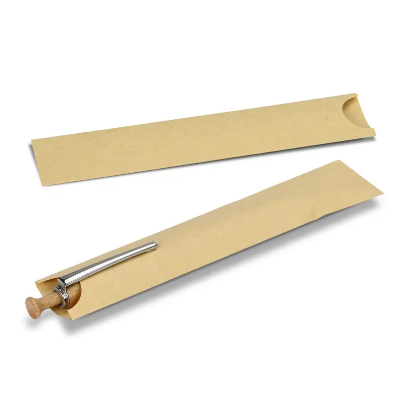 Kraft Paper Pen Sleeve – Pen Packaging – available in beige colour