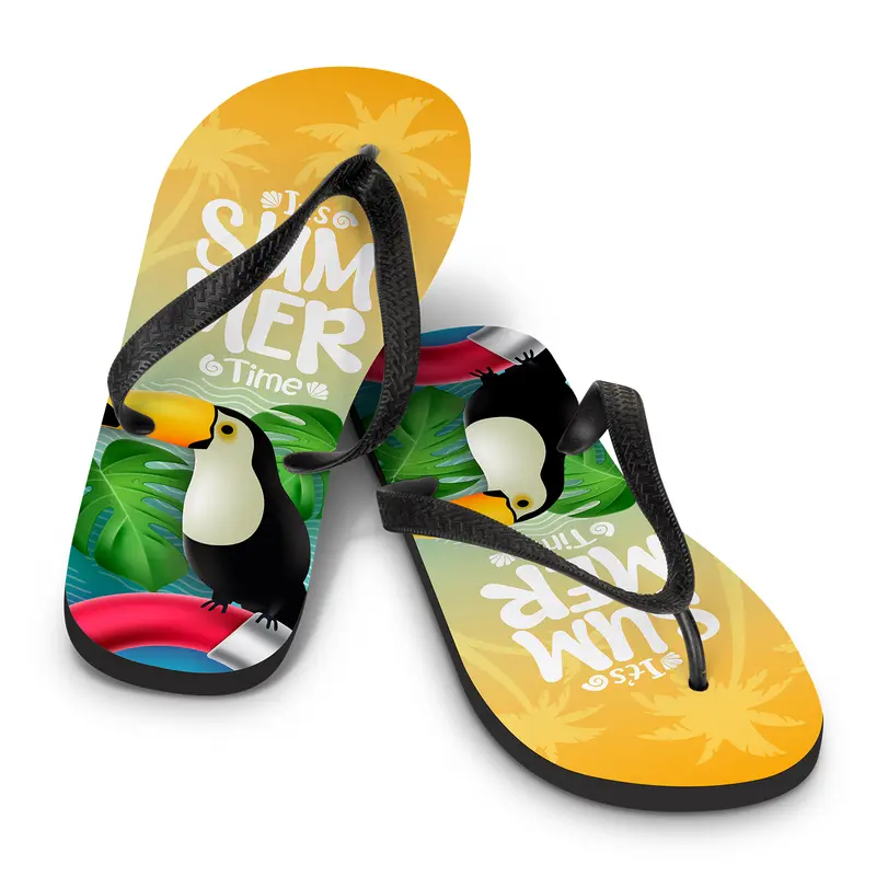 Full Colour Flip Flops – Socks – available in black colour