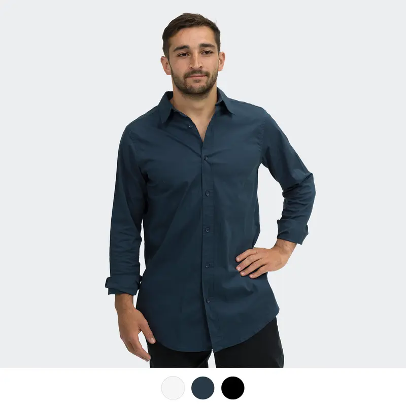 TRENDSWEAR Parker Men's Poplin Shirt – Shirts – available in black, blue colours