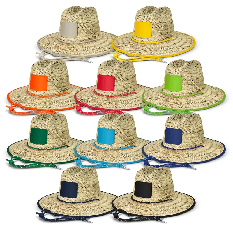 Tiki Straw Hat – Straw Hats – available in beige, black, blue, green colours and 3 more