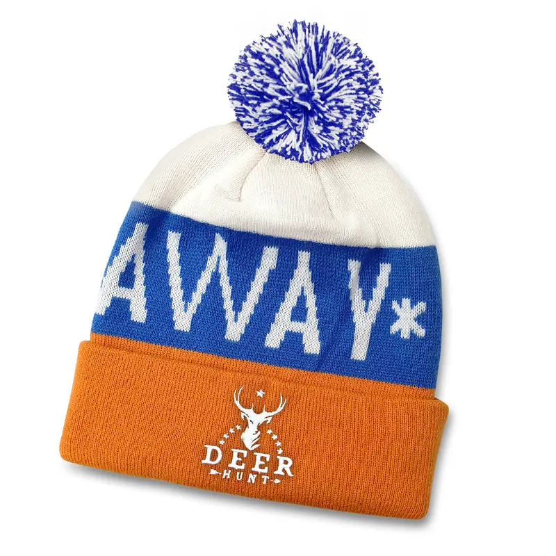 Kenai Custom Knitted Beanie – Beanies – available in white colour
