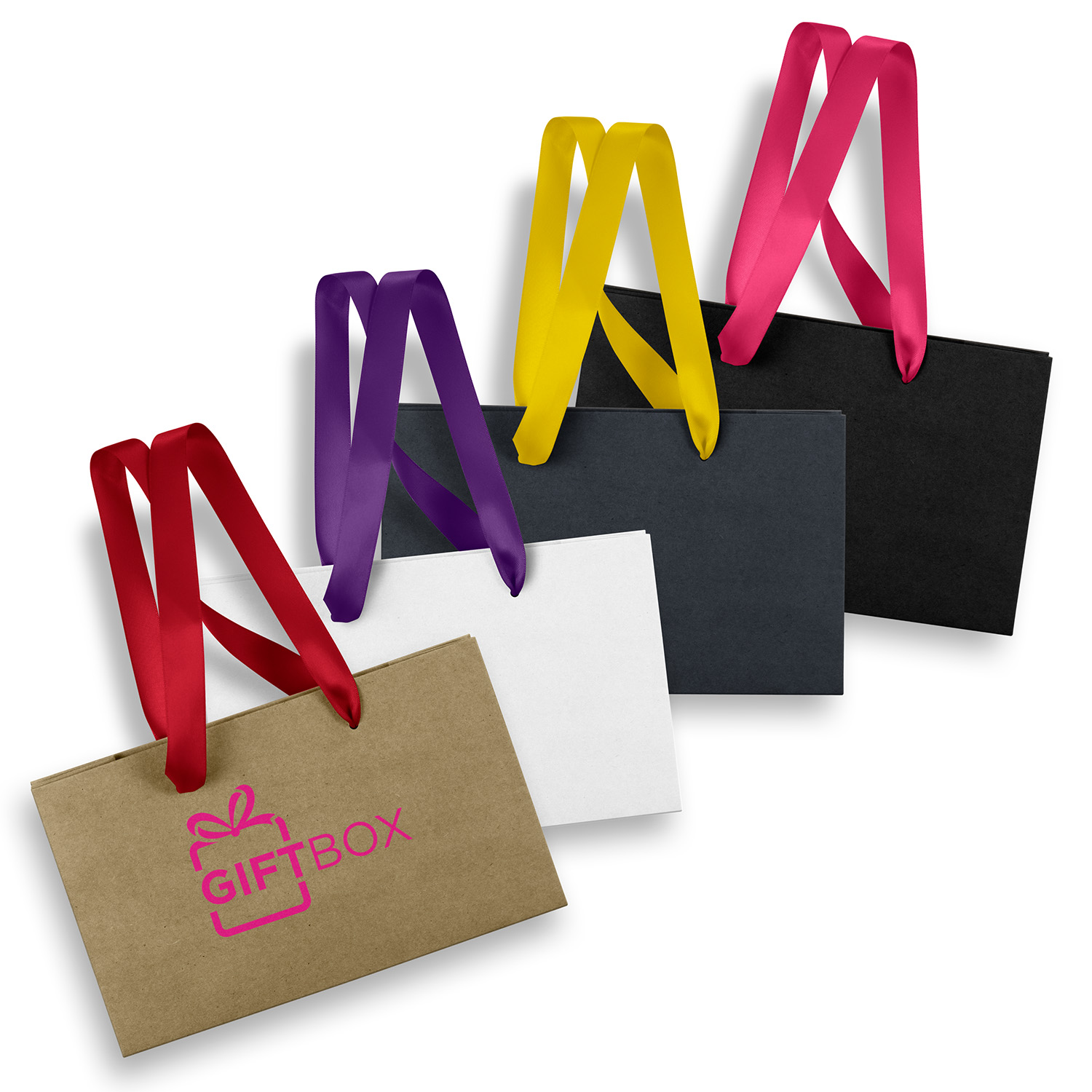 Small Ribbon Handle Paper Bag – Paper Bags – available in Bag - Natural, Black, Navy, White – photo 1 of 14