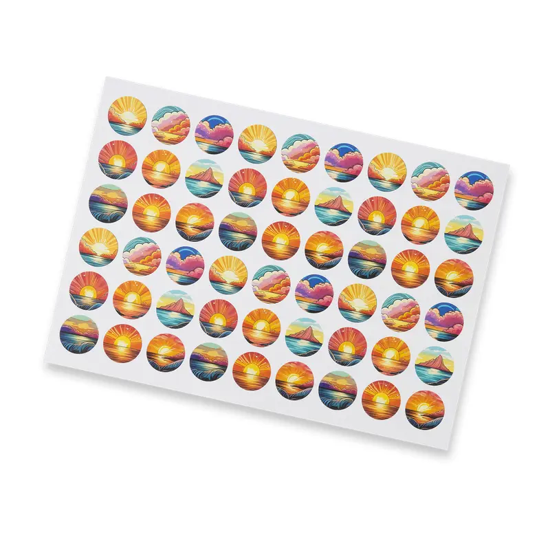 Sticker Sheet 26mm Circle - Matte – Ad Labels – available in white colour
