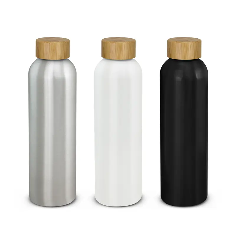 Eden Aluminium Bottle Bamboo Lid – Drink Bottles – available in black, silver, white colours